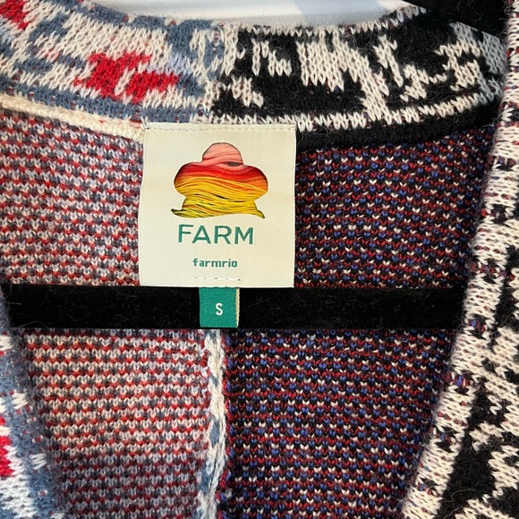 FARM Rio Black Mixed Valentina V Neck Knit Cardigan - Picture 2 of 13